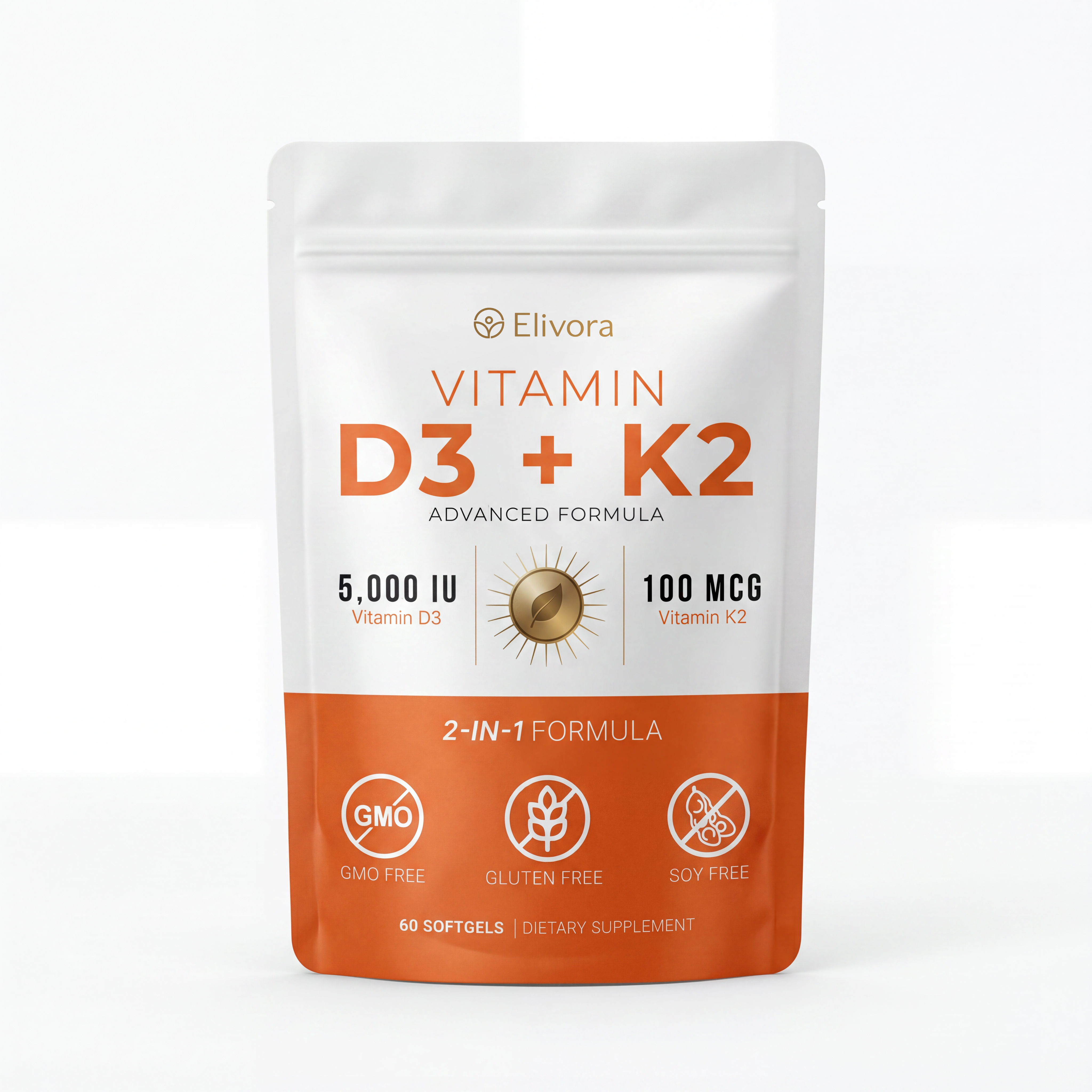 Vitamin D3+K2 - 60 Softgels