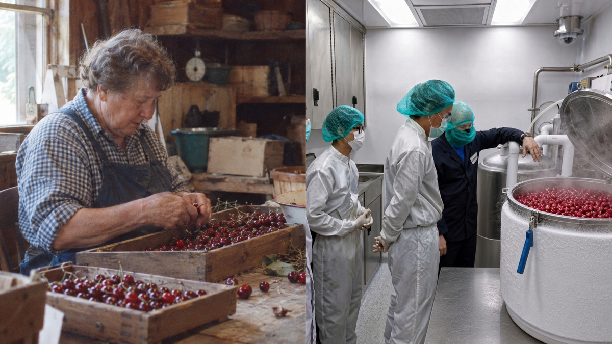 Montmorency tart cherries and cold-processing lab