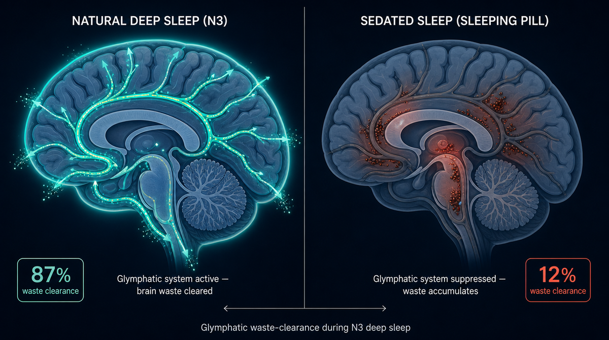 Sleep stages diagram highlighting N3 deep sleep
