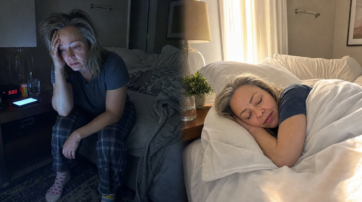 Before and after sleep comparison