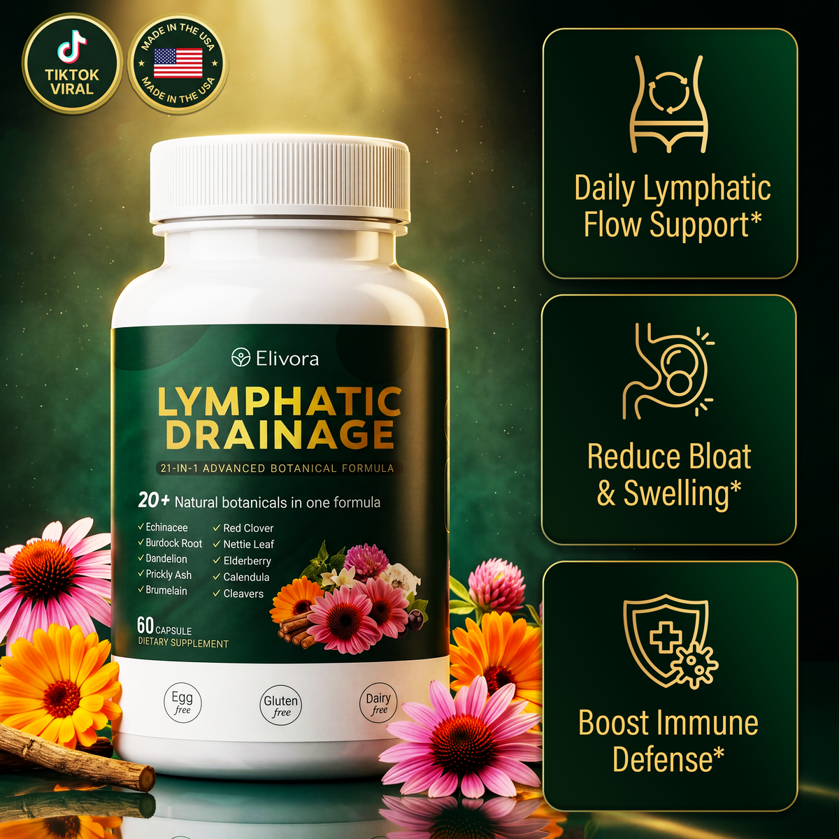 Elivora Lymphatic Drainage Capsules