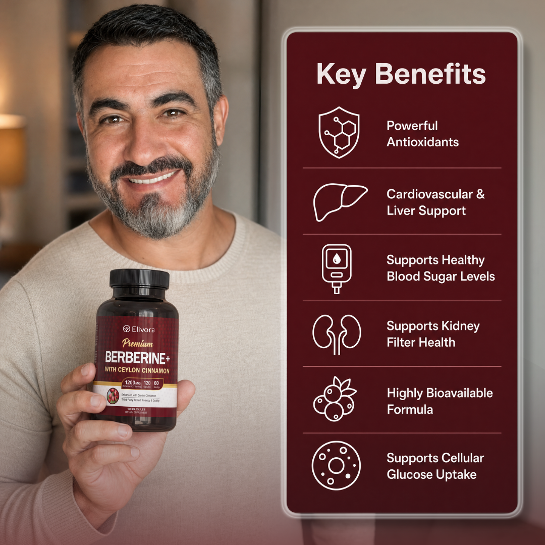 Elivora Berberine+ With Ceylon Cinnamon
